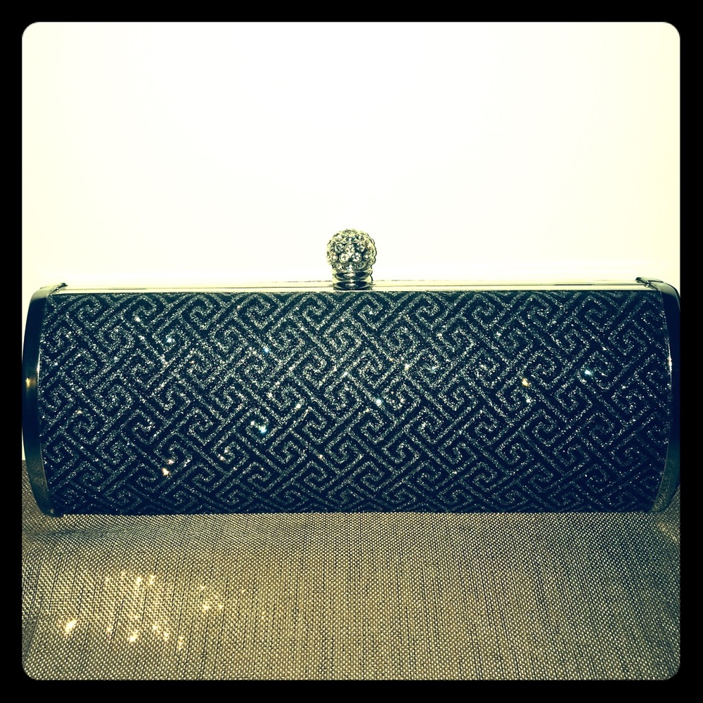 Black & silver clutch